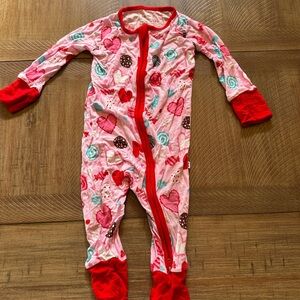 Little Sleepies Candy Heart Kids Footie Pajamas